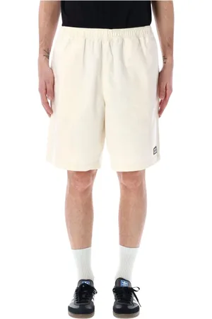 Obey Szorty, Mężczyzna, Biały, S, Białe Graficzne Spodenki Streetwear