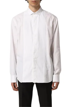 Emporio Armani Koszule, Mężczyzna, Biały, M, Klasyczna Biała Koszula Bawełniana