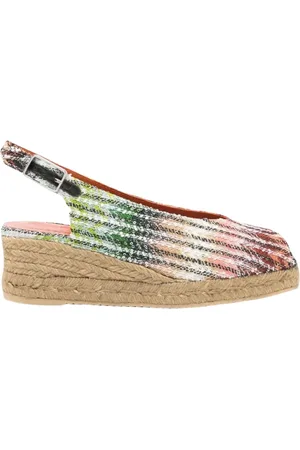 Missoni Buty, Kobieta, Wielobarwność, 37 EU, Juta, Kolorowe Espadryle z Cekinami na Koturnie