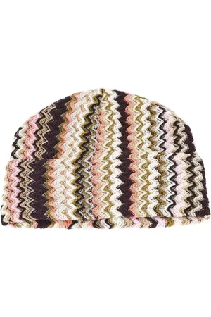 Missoni Akcesoria, unisex, Wielobarwność, ONE SIZE, Geometryczny Kolorowy Kapelusz - Modny Dodatek