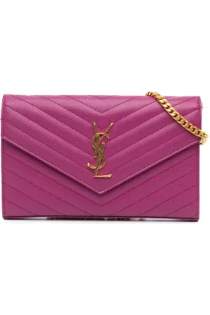 Saint Laurent Pre-owned, Kobieta, Fioletowy, ONE SIZE, Skóra, Pre-owned Leather crossbody-bags