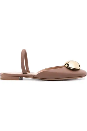 Gianvito Rossi Buty, Kobieta, Beżowy, 37 EU, Eleganckie Mules w Bogatej Różowej Skórze
