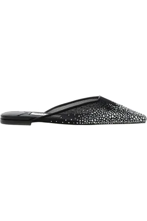Jimmy Choo Buty, Kobieta, Czarny, 36 1/2 EU, Kryształowe mules dla kobiet