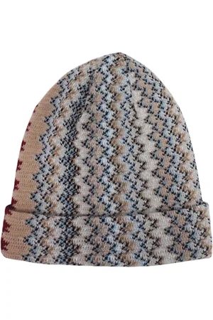 Missoni Akcesoria, Mężczyzna, Wielobarwność, ONE SIZE, Zaplatany Wzorzysty Wełniany Beret