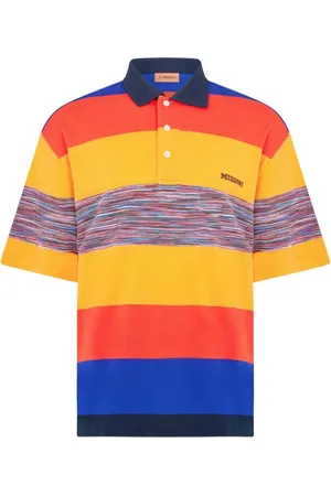 Missoni Koszulki, Mężczyzna, Wielobarwność, M, Wielokolorowa Koszulka Polo z Logo w Paski