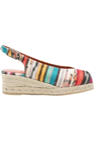 Missoni Buty, Kobieta, Wielobarwność, 38 EU, Wielokolorowy Koturn Slingback Sandał
