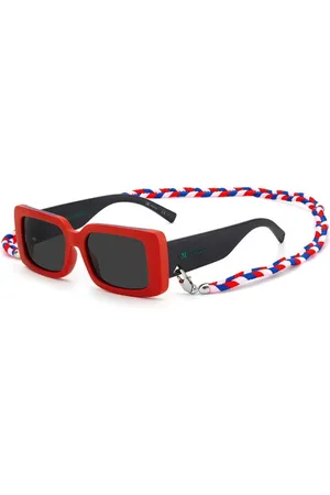 M Missoni Akcesoria, Kobieta, Czerwony, ONE SIZE, Etniczne Zielone Okulary Przeciwsłoneczne