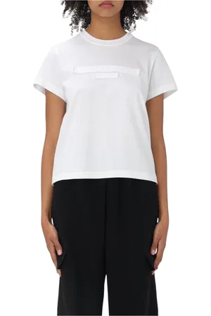 Alexander Wang Koszulki, Kobieta, Biały, M, Biała koszulka z rozdartym detalem