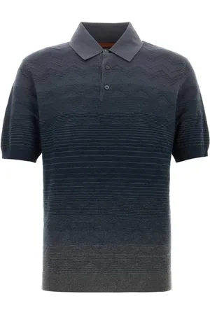 Missoni Koszulki, Mężczyzna, Szary, M, Haftowany Bawełniany Polo