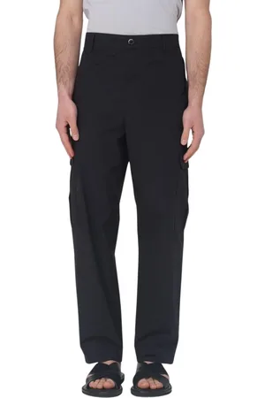 BARENA Spodnie, Mężczyzna, Czarny, XL, Czarne Spodnie Slim-Fit z Wełny