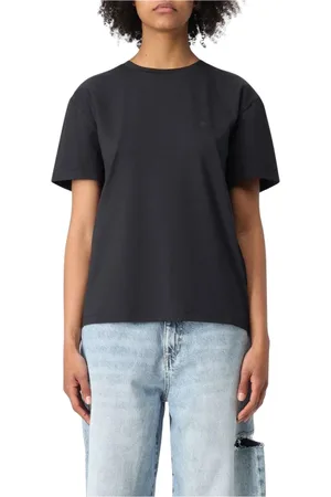 Acne Studios Koszulki, Kobieta, Czarny, S, Czarna luźna koszulka Tee