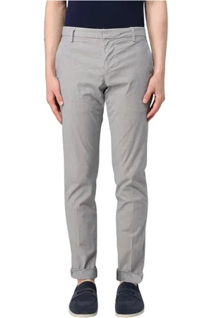 Dondup Spodnie, Mężczyzna, Szary, W36, Szare Paski Casual Spodnie