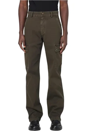 Burberry Jeansy, Mężczyzna, Zielony, XL, Zielone Spodnie Cargo z Wieloma Kieszeniami