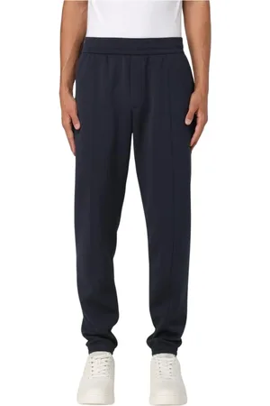 Emporio Armani Spodnie, Mężczyzna, Niebieski, L, Niebieskie Stylowe Spodnie Dresowe Męskie