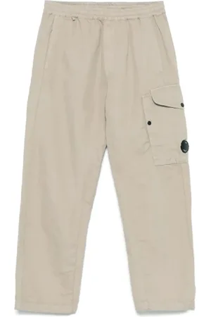 C.P. Company Spodnie, Mężczyzna, Beżowy, S, Wygodne spodnie Regular Fit z lnu