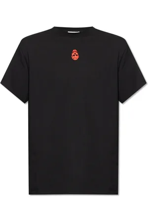 Alexander McQueen Koszulki, Mężczyzna, Czarny, L, T-shirt z logo