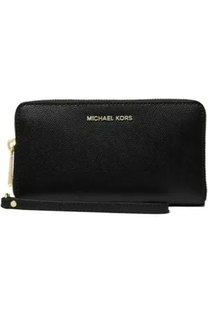 Michael Kors Akcesoria, Kobieta, Czarny, ONE SIZE, Skóra, Duża Etui na Smartfona na Nadgarstek