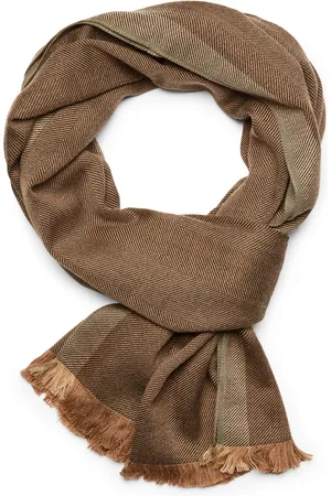 Boggi Milano Akcesoria, Mężczyzna, Beżowy, ONE SIZE, Wełna, Szalik z wełny w jodełkę