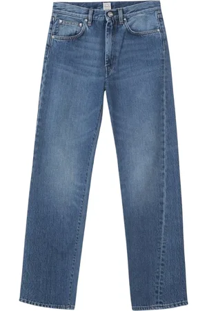 Totême Jeansy, Kobieta, Niebieski, W27, Denim, Twisted Seam Denim Spodnie