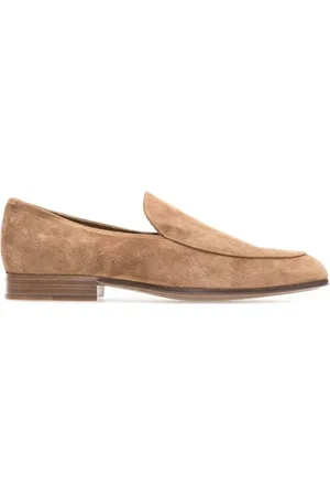 Gianvito Rossi Buty, Mężczyzna, brązowy, 41 1/2 EU, Zamsz, Klasyczne Mokasyny zamszowe w Karmelowym