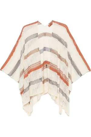 Missoni Kurtki, Kobieta, Wielobarwność, ONE SIZE, Beżowy Metaliczny Płaszcz z Otwartym Przodem
