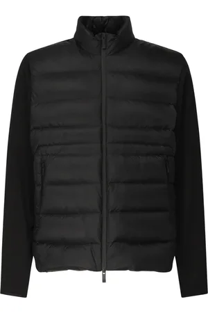 Moncler Kurtki, Mężczyzna, Czarny, L, Czarny Sweter z Zamkiem