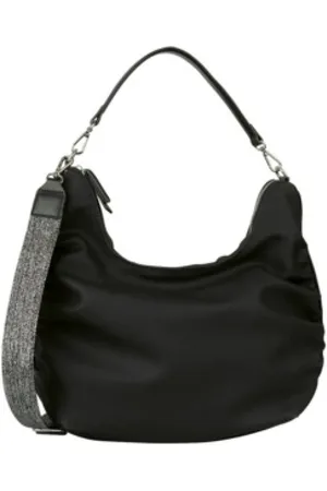 Gabor Torebki, Kobieta, Czarny, ONE SIZE, Elegancka torba Hobo z marszczeniami boków