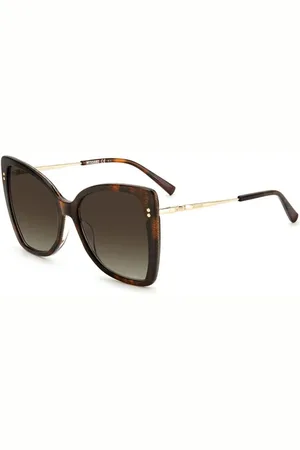 Missoni Akcesoria, Kobieta, brązowy, ONE SIZE, Brązowe Metalowe Okulary Przeciwsłoneczne dla Kobiet