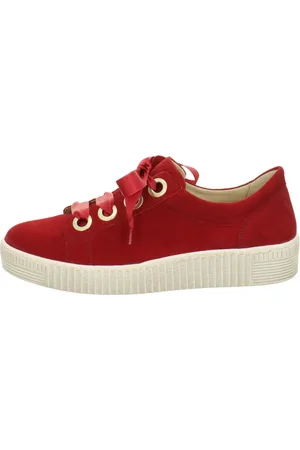 Gabor Buty, Kobieta, Czerwony, 38 1/2 EU, Czerwone Sneakersy