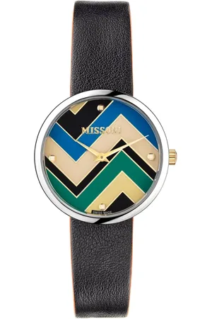 Missoni Akcesoria, Kobieta, Czarny, ONE SIZE, Męski Szwajcarski Kwarcowy Wielokolorowy Zegarek