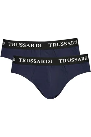 Trussardi Bielizna, Mężczyzna, Niebieski, L, Niebieskie Bawełniane Bokserki dla Mężczyzn