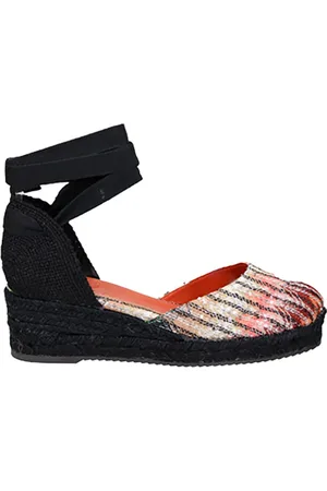 Missoni Buty, Kobieta, Wielobarwność, 38 EU, Czarne Espadryle z Wielokolorowymi Sznurówkami