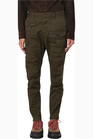 Dsquared2 Spodnie, Mężczyzna, Zielony, M, Wojskowe Spodnie Cargo
