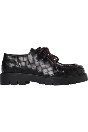 Bottega Veneta Buty, Mężczyzna, Czarny, 44 EU, Czarne skórzane brogue derby