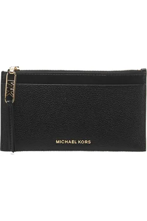 Michael Kors Akcesoria, Kobieta, Czarny, ONE SIZE, Skóra, Skórzany portfel z logo