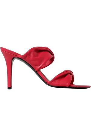 Via Roma Buty, Kobieta, Różowy, 38 EU, Fioletowe Skórzane Obcasy Sandały