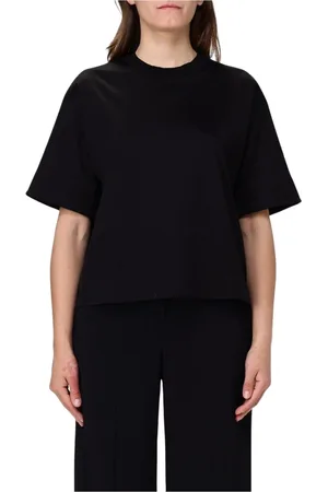 Max Mara Koszulki, Kobieta, Czarny, M, Elegancki Czarny Sweter