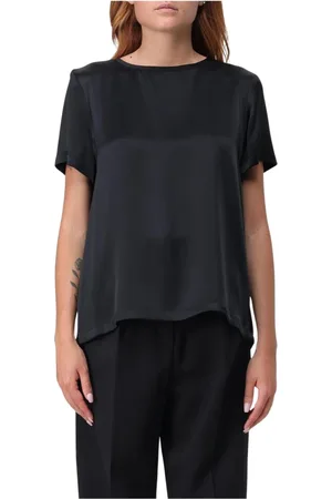 Max Mara Bluzki, Kobieta, Czarny, M, Czarna Jedwabna Bluzka
