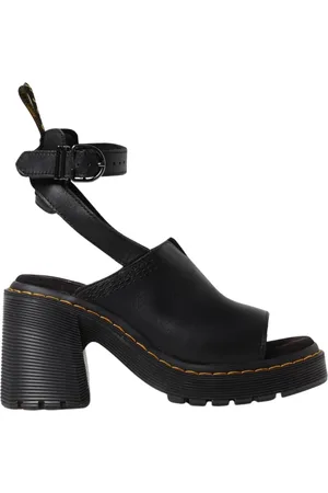Dr. Martens Buty, Kobieta, Czarny, 39 EU, Czarne Sandały na Platformie z Paskiem wokół Kostki