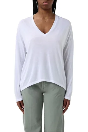 Dondup Koszulki, Kobieta, Biały, M, Stylowy Casualowy Niebieski T-shirt