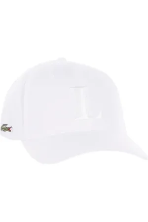 Lacoste Akcesoria, Mężczyzna, Biały, L, Biały Logo Przód Klamra Czapka