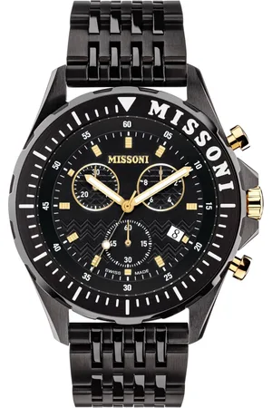 Missoni Akcesoria, Mężczyzna, Czarny, ONE SIZE, Szwajcarski New Chrono Sportowa Elegancja Zegarek