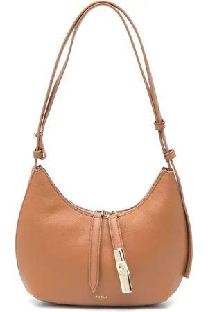 Furla Torebki, Kobieta, brązowy, ONE SIZE, Brązowa Torba na Ramię z Zamykaniem na Suwak