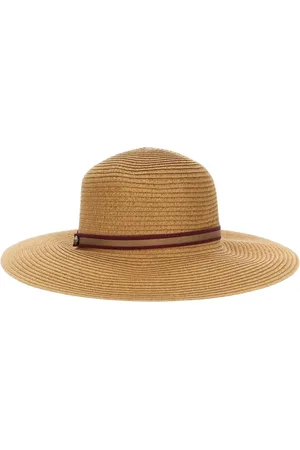 Borsalino Akcesoria, Kobieta, Beżowy, M, Elegancki Kapelusz słomkowy dla Kobiet