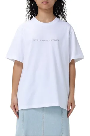 Stella McCartney Koszulki, Kobieta, Biały, S, Biała Bawełniana Koszulka