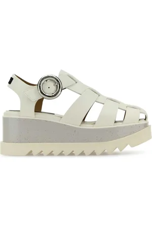 Stella McCartney Buty, Kobieta, Biały, 38 EU, Białe Sandały na Platformie Elyse