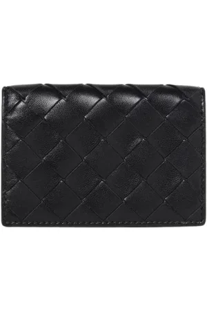 Bottega Veneta Akcesoria, Kobieta, Czarny, ONE SIZE, Luksusowy Czarny Portfel na Karty
