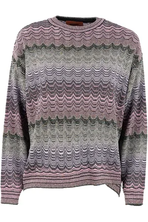 Missoni Swetry, Kobieta, Wielobarwność, S, Sweter w paski Zig Zag