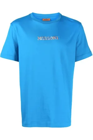 Missoni Koszulki, Mężczyzna, Niebieski, L, Stylowe T-shirty dla Mężczyzn i Kobiet