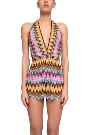 Missoni Sukienki, Kobieta, Wielobarwność, M, Ciemny Multi Playsuit Krótki Kombinezon
